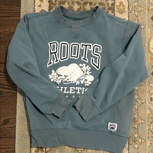 Roots Men's Teal Crewneck Sweater